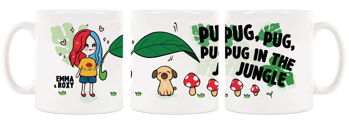 Pug in the Jungle Mug