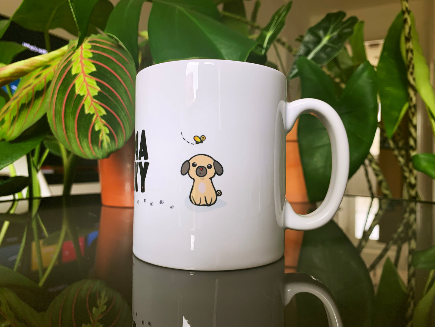 Pug Paw Print Mug - Emma & Roxy
